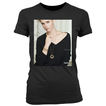 Amber Valletta Women's Junior Cut Crewneck T-Shirt