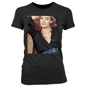 Amber Valletta Women's Junior Cut Crewneck T-Shirt