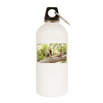 Amy Davidson White Water Bottle With Carabiner