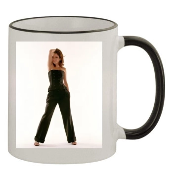 Anna Friel 11oz Colored Rim & Handle Mug