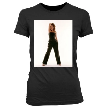 Anna Friel Women's Junior Cut Crewneck T-Shirt