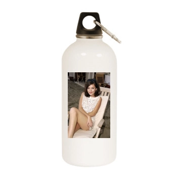 Anna Friel White Water Bottle With Carabiner