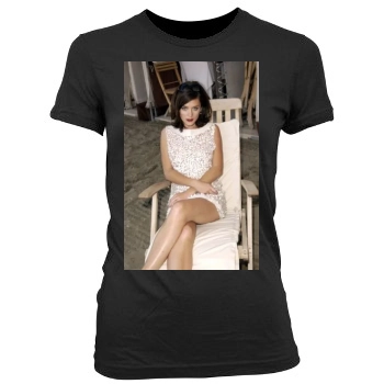 Anna Friel Women's Junior Cut Crewneck T-Shirt