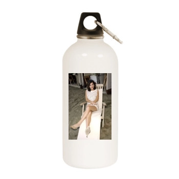 Anna Friel White Water Bottle With Carabiner