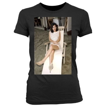 Anna Friel Women's Junior Cut Crewneck T-Shirt