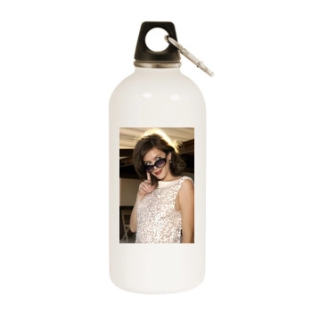 Anna Friel White Water Bottle With Carabiner