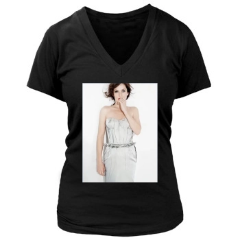 Anna Friel Women's Deep V-Neck TShirt