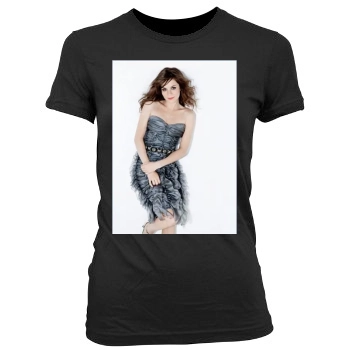 Anna Friel Women's Junior Cut Crewneck T-Shirt