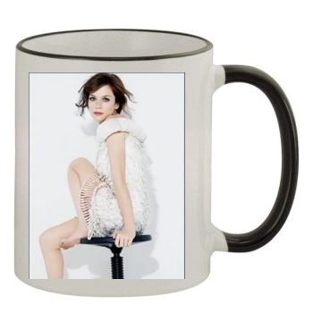 Anna Friel 11oz Colored Rim & Handle Mug