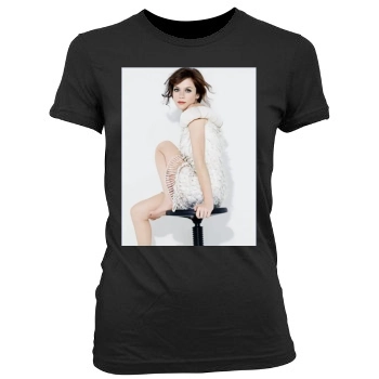 Anna Friel Women's Junior Cut Crewneck T-Shirt