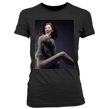 Anna Friel Women's Junior Cut Crewneck T-Shirt