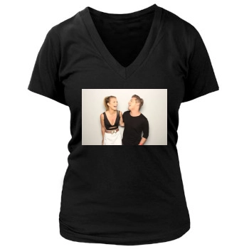 AnnaLynne McCord Women's Deep V-Neck TShirt