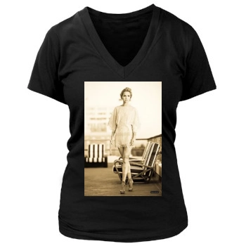 Arielle Kebbel Women's Deep V-Neck TShirt