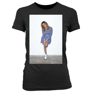 Ashley Tisdale Women's Junior Cut Crewneck T-Shirt