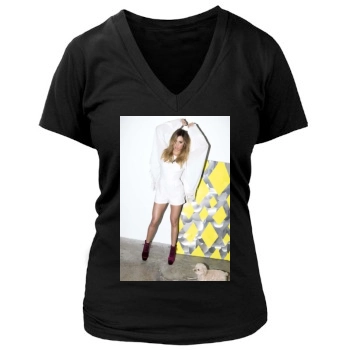 Ashley Tisdale Women's Deep V-Neck TShirt