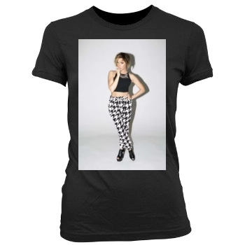 Ashley Tisdale Women's Junior Cut Crewneck T-Shirt