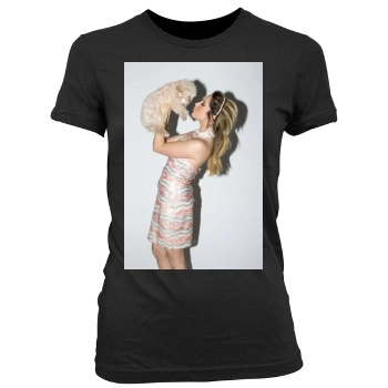 Ashley Tisdale Women's Junior Cut Crewneck T-Shirt