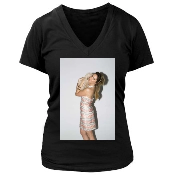 Ashley Tisdale Women's Deep V-Neck TShirt