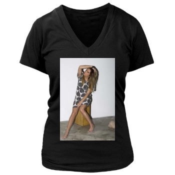 Ashley Tisdale Women's Deep V-Neck TShirt