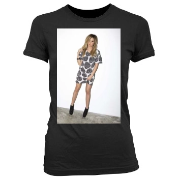 Ashley Tisdale Women's Junior Cut Crewneck T-Shirt