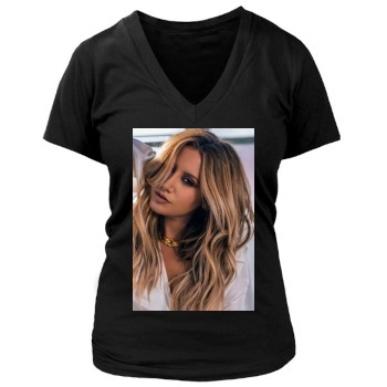 Ashley Tisdale Women's Deep V-Neck TShirt