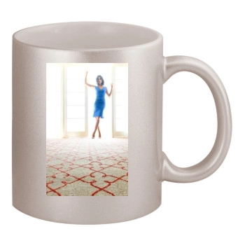 Aubrey Plaza 11oz Metallic Silver Mug