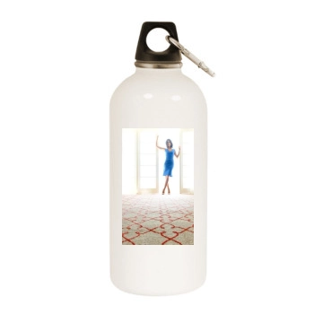 Aubrey Plaza White Water Bottle With Carabiner