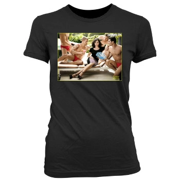 Aubrey Plaza Women's Junior Cut Crewneck T-Shirt