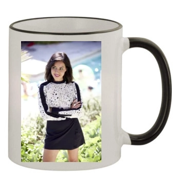 Aubrey Plaza 11oz Colored Rim & Handle Mug