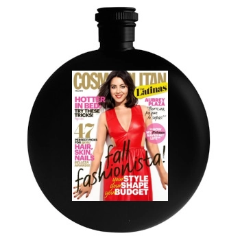 Aubrey Plaza Round Flask