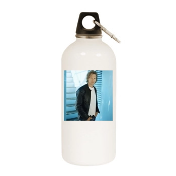 Kevin Bacon White Water Bottle With Carabiner