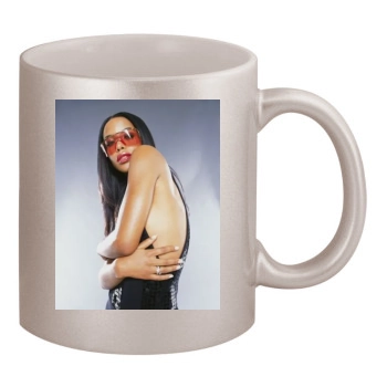 Aaliyah 11oz Metallic Silver Mug