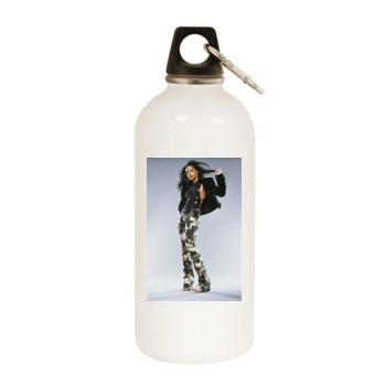 Aaliyah White Water Bottle With Carabiner