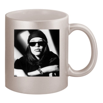 Aaliyah 11oz Metallic Silver Mug