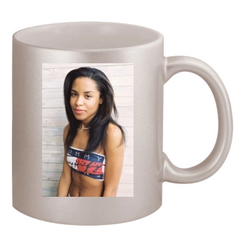 Aaliyah 11oz Metallic Silver Mug