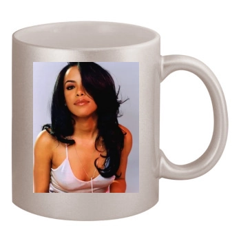 Aaliyah 11oz Metallic Silver Mug