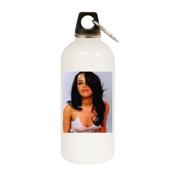 Aaliyah White Water Bottle With Carabiner