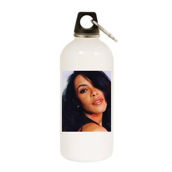 Aaliyah White Water Bottle With Carabiner