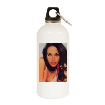 Aaliyah White Water Bottle With Carabiner