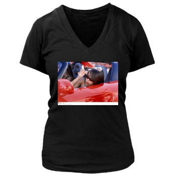 Aaliyah Women's Deep V-Neck TShirt