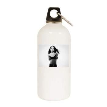 Aaliyah White Water Bottle With Carabiner