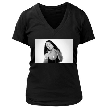 Aaliyah Women's Deep V-Neck TShirt