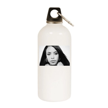 Aaliyah White Water Bottle With Carabiner