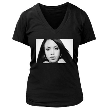 Aaliyah Women's Deep V-Neck TShirt