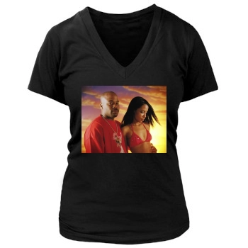 Aaliyah Women's Deep V-Neck TShirt