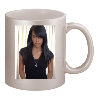 Aaliyah 11oz Metallic Silver Mug