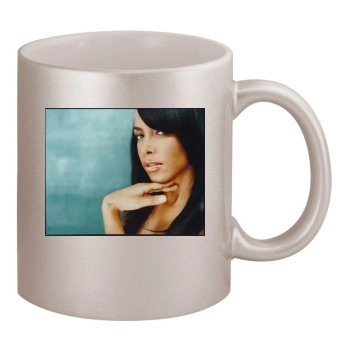 Aaliyah 11oz Metallic Silver Mug