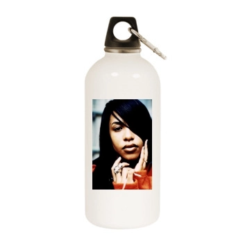 Aaliyah White Water Bottle With Carabiner