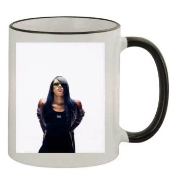 Aaliyah 11oz Colored Rim & Handle Mug