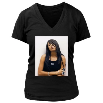 Aaliyah Women's Deep V-Neck TShirt